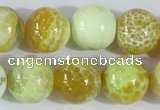 CAB663 15.5 inches 16mm round fire crackle agate beads wholesale