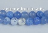 CAB665 15.5 inches 6mm round fire crackle agate beads wholesale