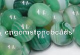 CAB717 15.5 inches 12mm round green agate gemstone beads wholesale