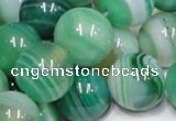 CAB718 15.5 inches 14mm round green agate gemstone beads wholesale