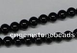 CAB723 15.5 inches 6mm round black agate gemstone beads wholesale