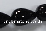 CAB742 15.5 inches 18*24mm teardrop black agate gemstone beads