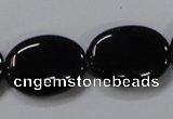 CAB762 15.5 inches 18*25mm oval black agate gemstone beads wholesale