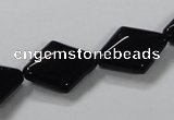 CAB769 15.5 inches 15*20mm rhombic black agate gemstone beads