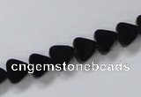 CAB774 15.5 inches 8*8mm triangle black agate gemstone beads