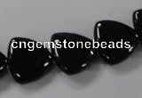 CAB776 15.5 inches 16*16mm triangle black agate gemstone beads