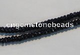 CAB785 15.5 inches 2*4mm faceted rondelle black agate gemstone beads