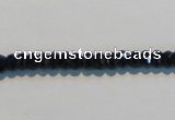 CAB786 15.5 inches 3*5mm faceted rondelle black agate gemstone beads