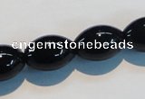 CAB818 15.5 inches 13*18mm rice black agate gemstone beads wholesale