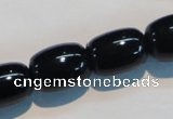 CAB820 15.5 inches 13*18mm drum black agate gemstone beads wholesale