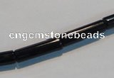 CAB823 15.5 inches 6*20mm column black agate gemstone beads