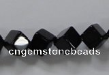 CAB831 15.5 inches 8*8mm cube black agate gemstone beads wholesale