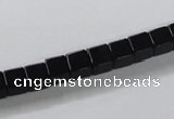 CAB834 15.5 inches 6*6mm cube black agate gemstone beads wholesale