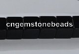 CAB836 15.5 inches 12*12mm cube black agate gemstone beads wholesale