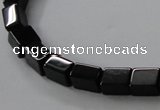 CAB840 15.5 inches 5*7*8mm cuboid black agate gemstone beads wholesale