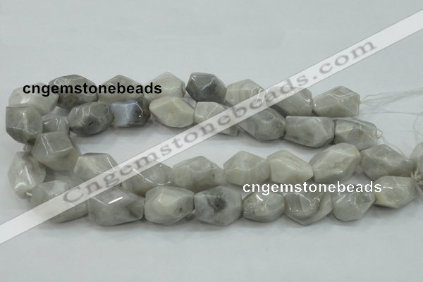 CAB905 15.5 inches 16*25mm nugget natural crazy agate beads wholesale