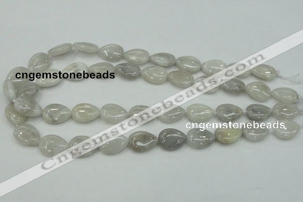 CAB908 15.5 inches 13*18mm flat teardrop natural crazy agate beads