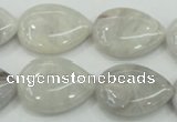 CAB909 15.5 inches 18*25mm flat teardrop natural crazy agate beads