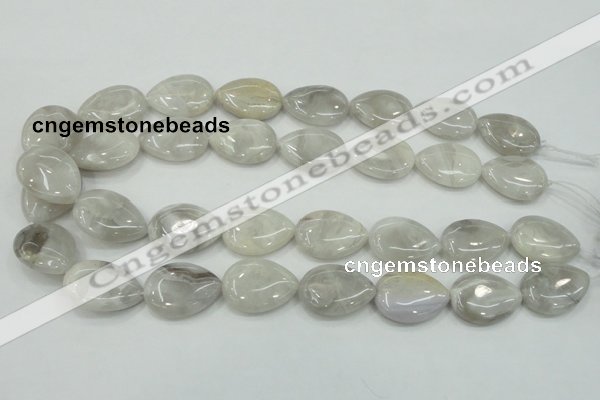 CAB909 15.5 inches 18*25mm flat teardrop natural crazy agate beads