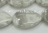 CAB910 15.5 inches 22*30mm flat teardrop natural crazy agate beads