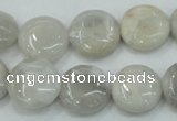 CAB915 15.5 inches 15mm flat round natural crazy agate beads wholesale