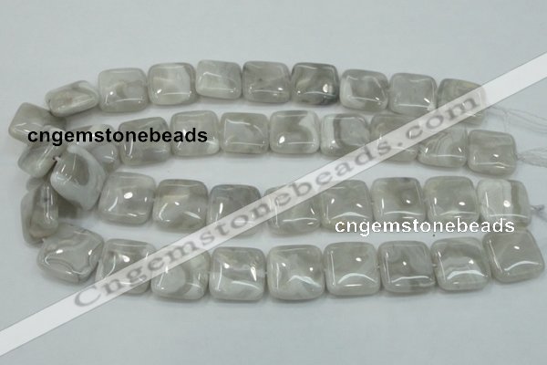 CAB920 15.5 inches 20*20mm square natural crazy agate beads wholesale