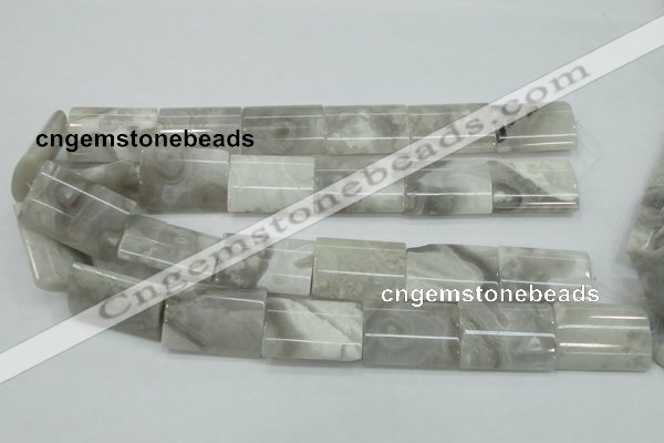 CAB923 15.5 inches 22*30mm flat column natural crazy agate beads wholesale