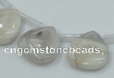 CAB924 20*20mm top-drilled teardrop natural crazy agate beads wholesale