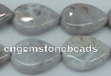 CAB929 15.5 inches 18*25mm flat teardrop natural purple agate beads