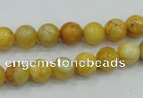 CAB934 15.5 inches 8mm round yellow crazy lace agate beads wholesale