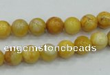 CAB934 15.5 inches 8mm round yellow crazy lace agate beads wholesale