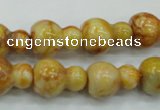 CAB938 15.5 inches 13*18mm calabash yellow crazy lace agate beads