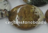 CAB952 15.5 inches 30*40mm oval ocean agate gemstone beads