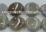 CAB955 15.5 inches 20mm flat round ocean agate gemstone beads