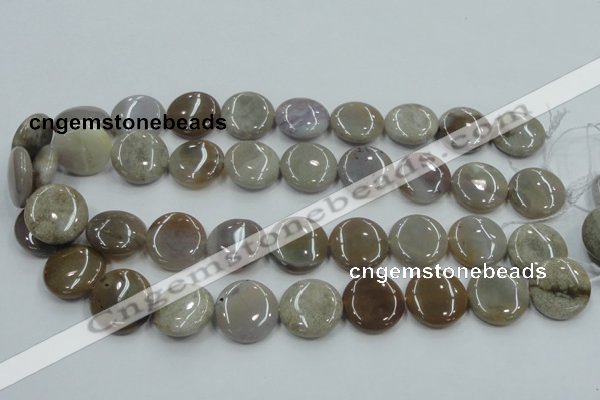 CAB955 15.5 inches 20mm flat round ocean agate gemstone beads