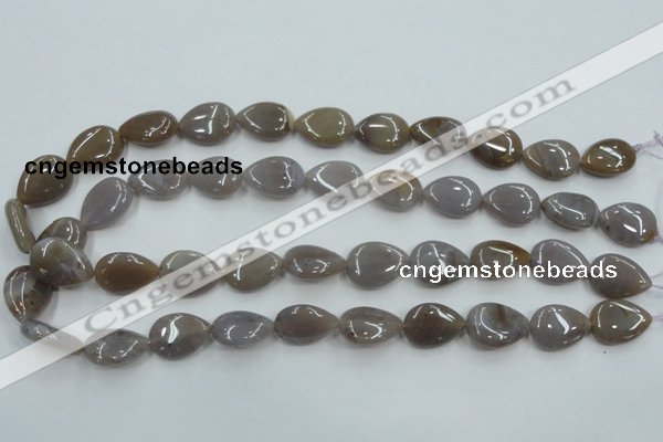 CAB957 15.5 inches 13*18mm flat teardrop ocean agate gemstone beads