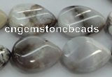 CAB962 15.5 inches 18*25mm twisted teardrop ocean agate gemstone beads