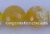 CAB971 15.5 inches 16mm faceted round fire crackle agate beads