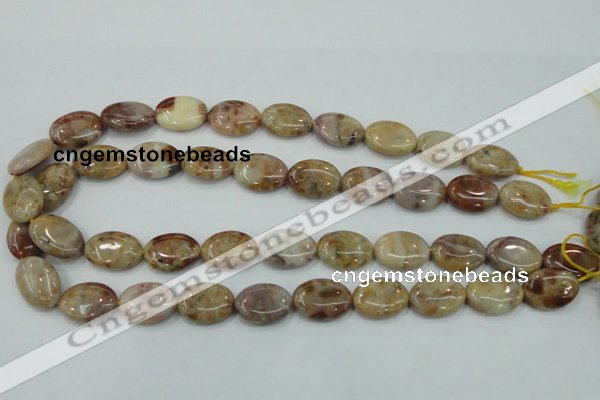 CAB976 15.5 inches 13*18mm oval Morocco agate beads wholesale