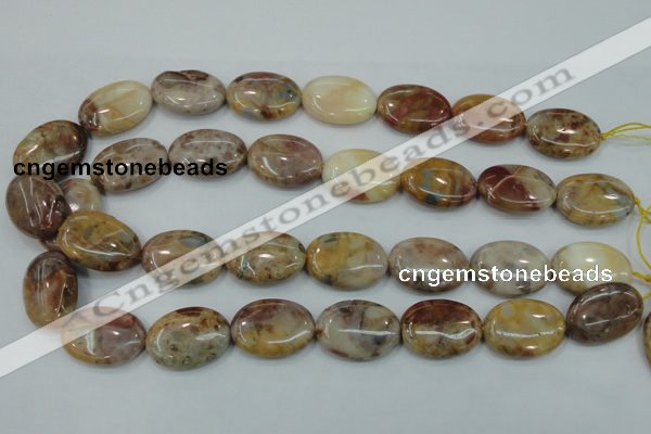 CAB977 15.5 inches 18*25mm oval Morocco agate beads wholesale