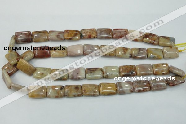 CAB978 15.5 inches 13*18mm rectangle Morocco agate beads wholesale