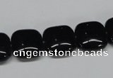 CAB986 15.5 inches 14*14mm square black agate gemstone beads wholesale