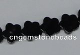 CAB988 15.5 inches 12*12mm star black agate gemstone beads wholesale