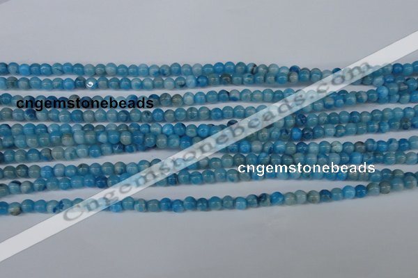 CAB998 15.5 inches 4mm round blue crazy lace agate beads