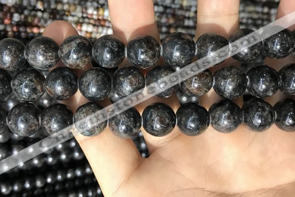 CAE308 15.5 inches 12mm round astrophyllite gemstone beads