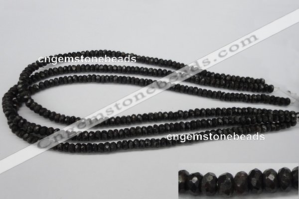 CAE31 15.5 inches 4*6mm faceted rondelle astrophyllite beads wholesale