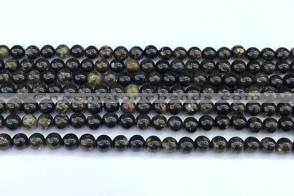 CAE310 15 inches 6mm round astrophyllite gemstone beads
