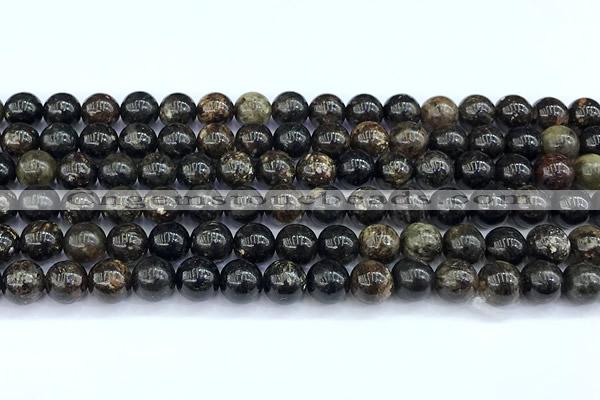 CAE311 15 inches 8mm round astrophyllite gemstone beads