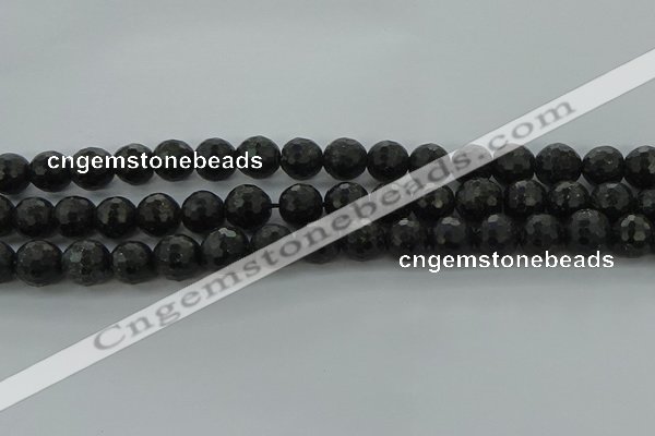 CAE37 15.5 inches 10mm faceted round astrophyllite beads wholesale