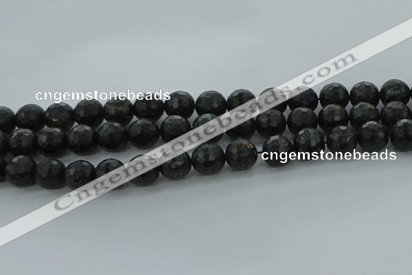 CAE38 15.5 inches 12mm faceted round astrophyllite beads wholesale